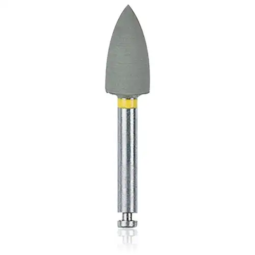 NTI Silicone Polisher, Gray, Flame #50, RA (Right Angle) Shank, 10/Pk, P0372 thumbnail 3