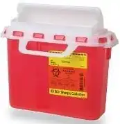 BD Patient Room Sharps Collector, 5.4 Qt, Pearl, Counterbalanced Side Entry, 305425 thumbnail 2