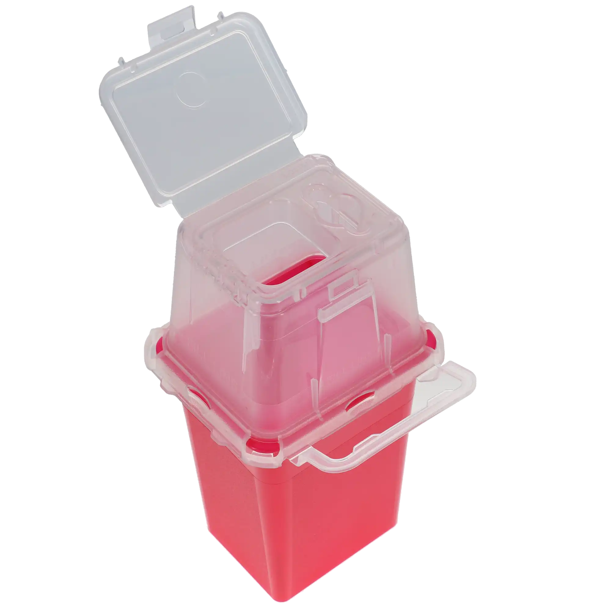 BD Phlebotomy Sharps Collector, Red Tray, 1.5 Quart, with Needle Port, 305487 thumbnail 5
