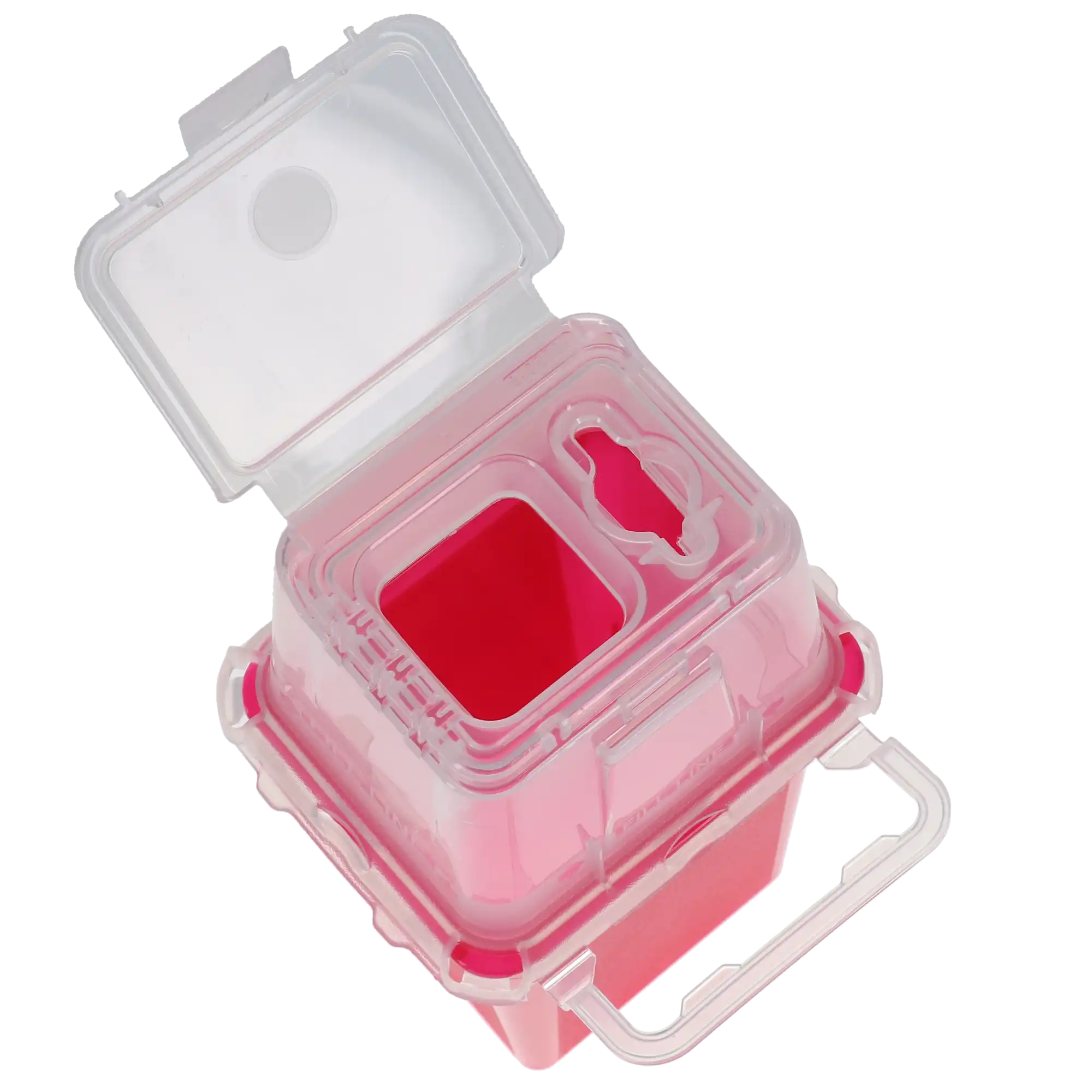 BD Phlebotomy Sharps Collector, Red Tray, 1.5 Quart, with Needle Port, 305487 thumbnail 6