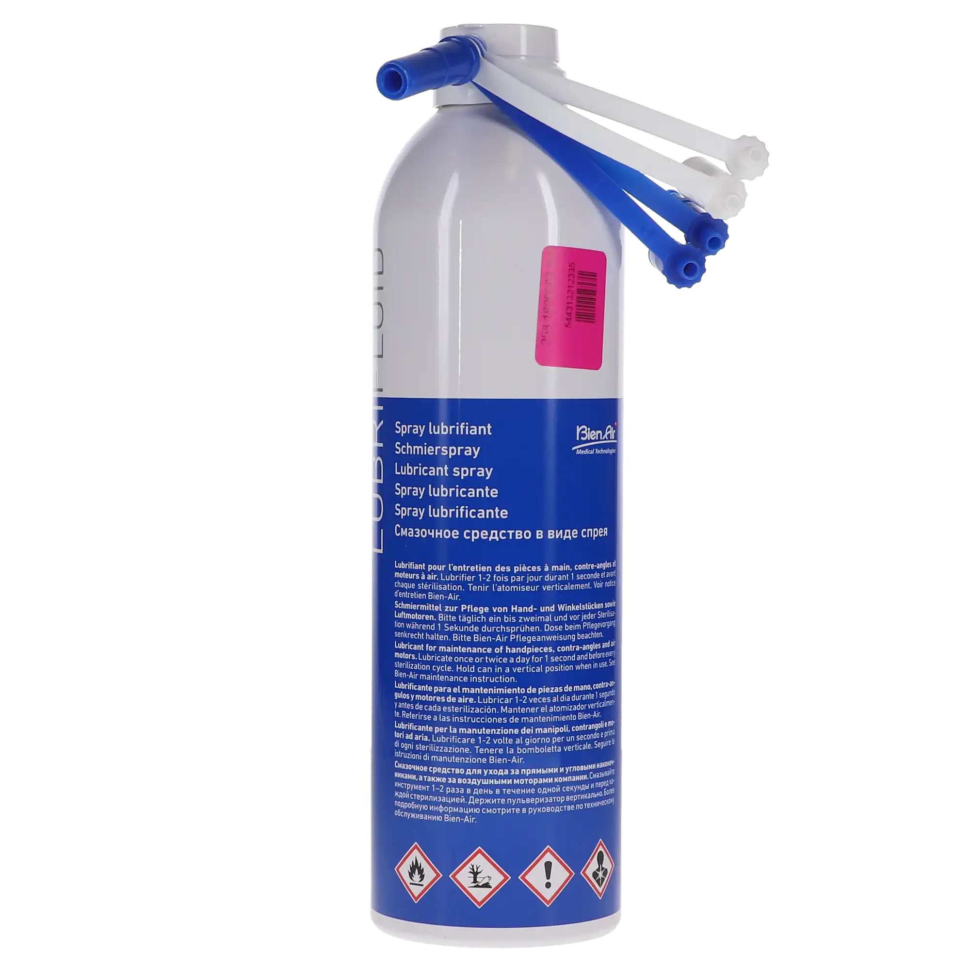 Bien-Air Lubrifluid Handpiece Lubricant Spray, 500 ml Can, 1/Pk, 1600064-006 thumbnail 2