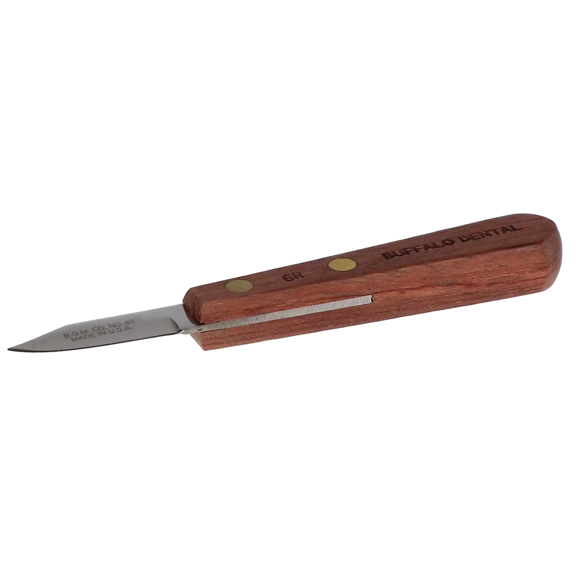 Buffalo Dental #6R Plaster Knife, Rosewood Handle, 1-1/2" Carbon Steel Blade, 55570 thumbnail 2