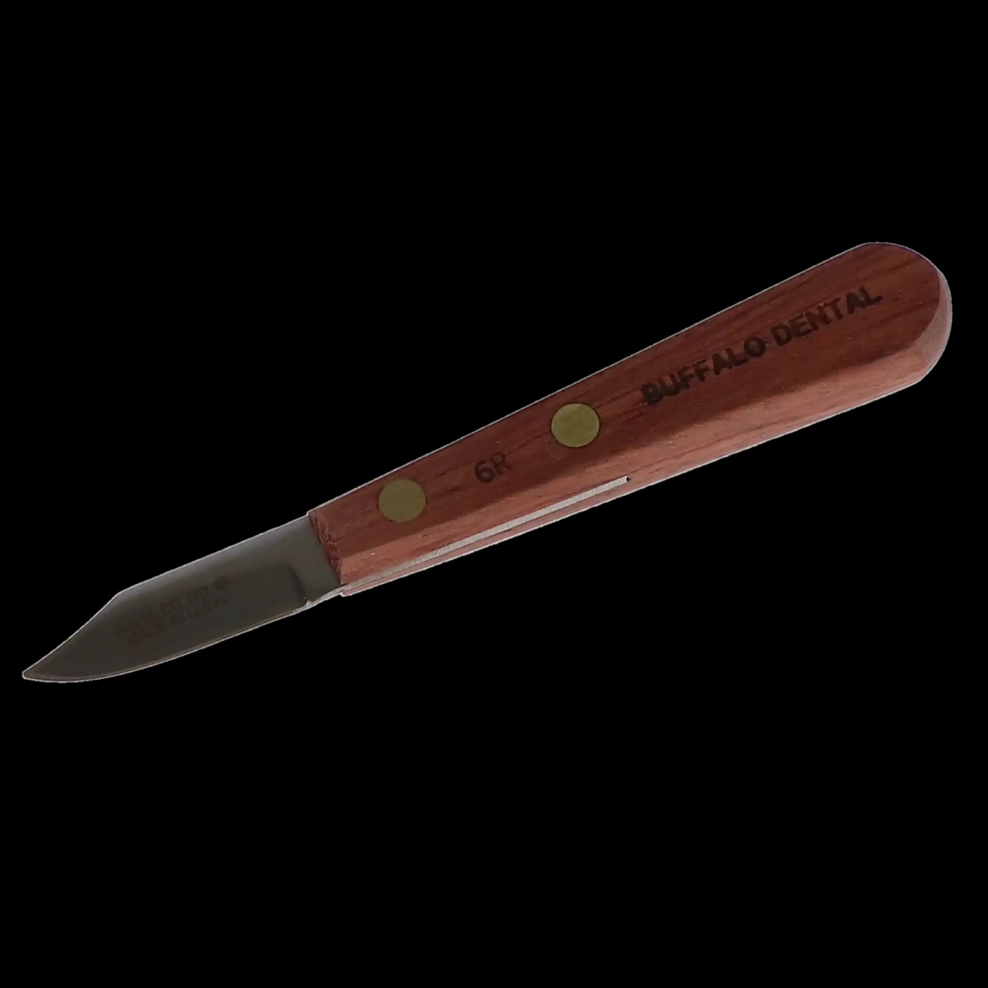 Buffalo Dental #6R Plaster Knife, Rosewood Handle, 1-1/2" Carbon Steel Blade, 55570 thumbnail 3