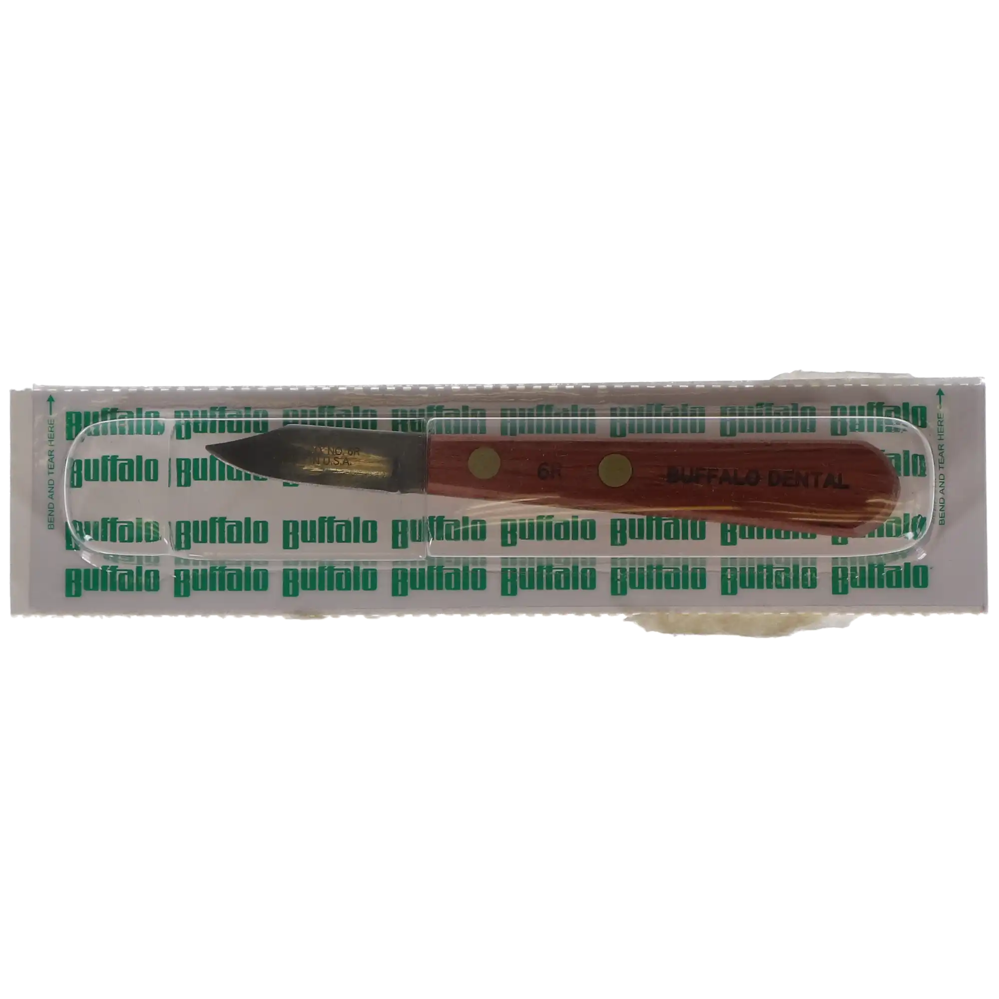 Buffalo Dental #6R Plaster Knife, Rosewood Handle, 1-1/2" Carbon Steel Blade, 55570 thumbnail 4