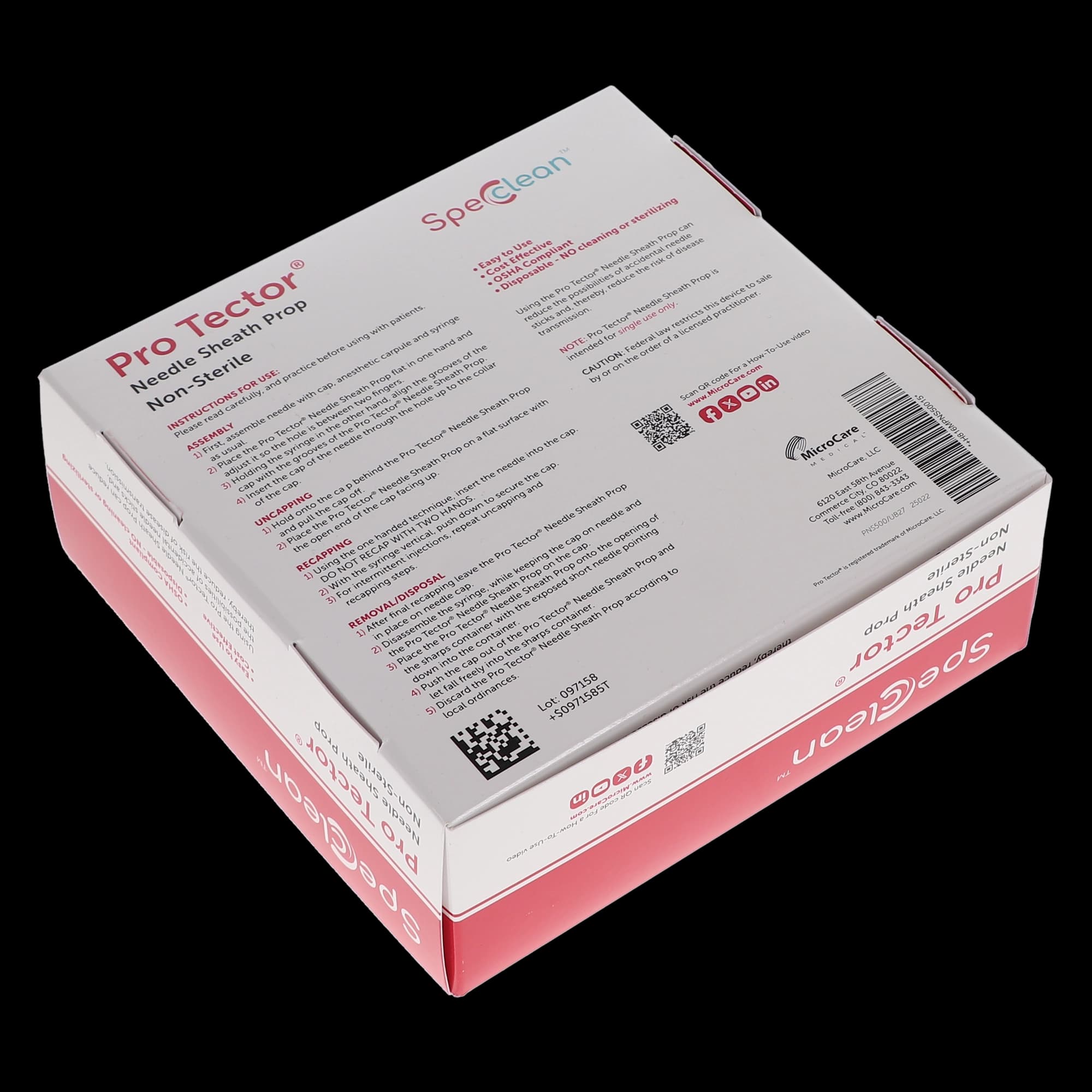 ProTector Needle Sheath Prop, Disposable One-Handed Needle Recapping Device, 2.5" x 3.25", 500/Pk, PNS500 thumbnail 4