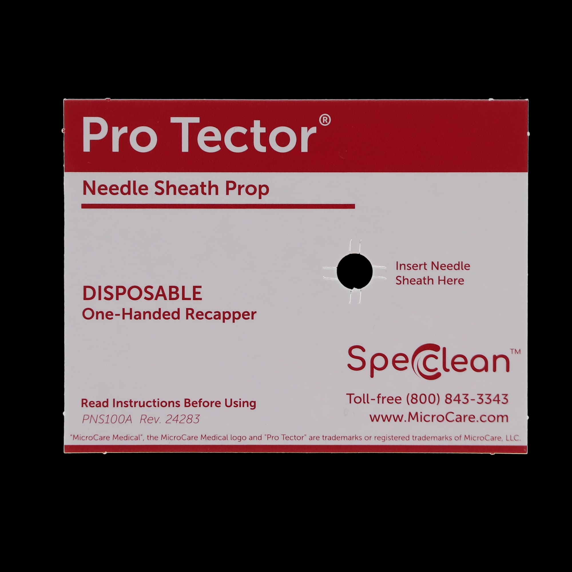 ProTector Needle Sheath Prop, Disposable One-Handed Needle Recapping Device, 2.5" x 3.25", 500/Pk, PNS500 - ProTector Needle Sheath Prop, 500/Pk, PNS500 - Image 1