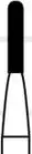 Alpen Carbide Operative & Surgical Bur, FG, Round End Fissure, #1155, 0.8 mm, 10/Pk, R101155 - Alpen Operative Surgical Carbide Burs, RA, Straight Dome End Fissure, # 1155, 0.8 mm, 10/Pk, R101155 - Image 1