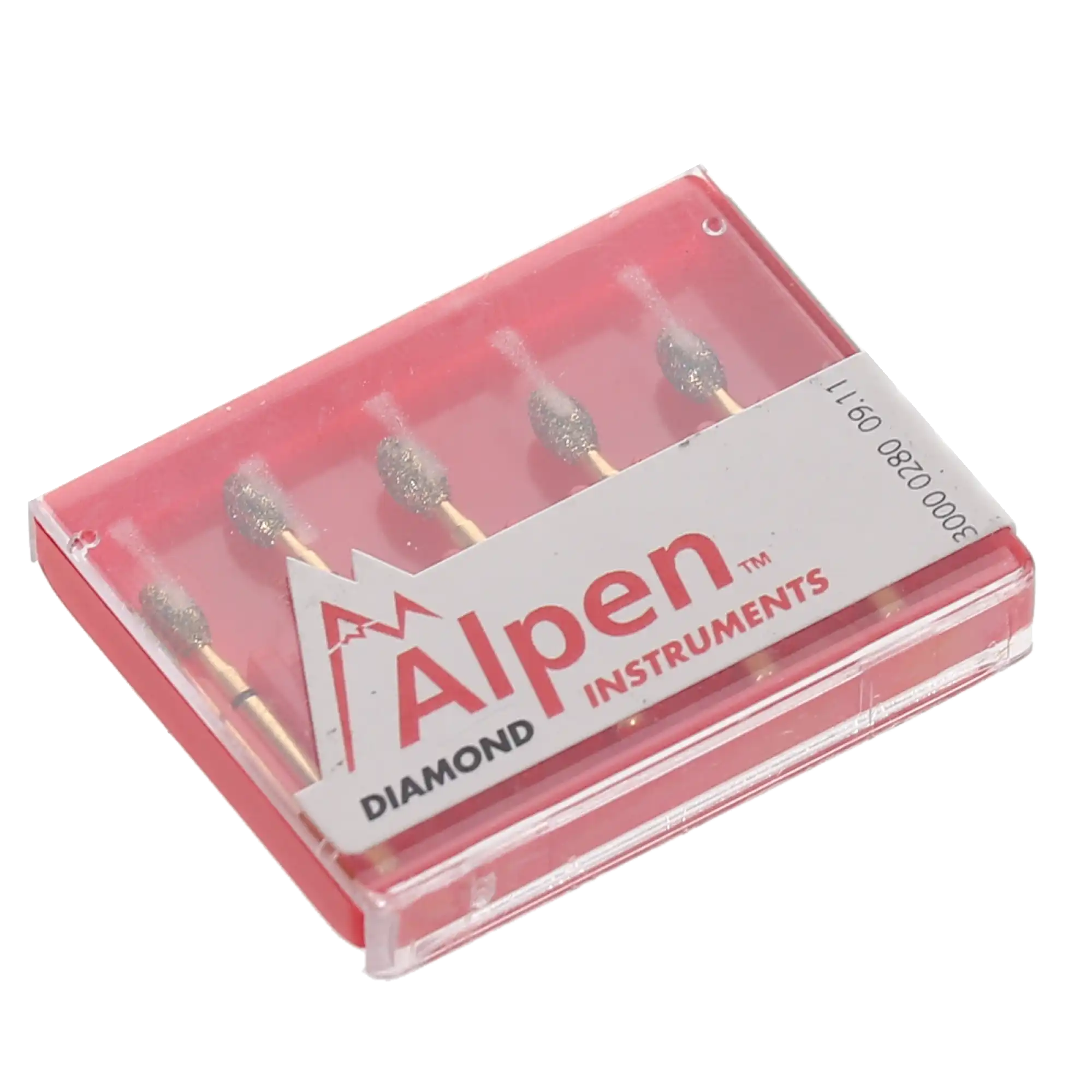 Alpen® Multi-Use Diamond Bur FG #KS4, Football Shape, 2.4mm Diameter, 4.2mm Length, Super Coarse Grit, Black Ring, 5/Pkg, GKS4-314-024-04.2-C thumbnail 4