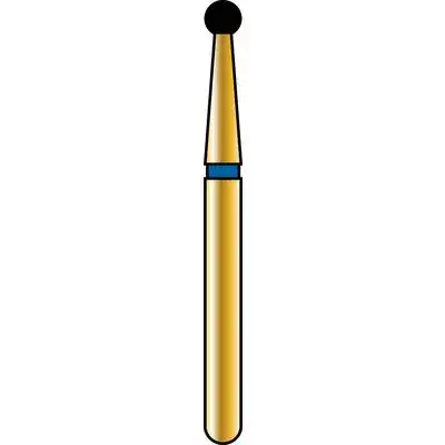 Alpen Multi-Use Diamond Bur, FG, Round #801, 1.6mm, Coarse, Blue, 5/Pk, R801C016FG - Alpen® Multi-Use Diamonds FG #801 Round 1.6mm Medium Blue Pkg/5 - Image 1