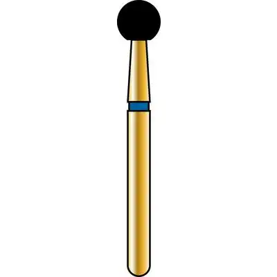 Alpen Multilayer Diamond Bur, FG, Round #801, 2.9 mm, Coarse Grit, Blue, 5-Pack, R801C029FG - Alpen Diamonds, G801-314-029-02.9-M, R801C029FG, (Discontinued) - Image 1