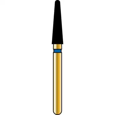 Alpen Multilayer Diamond Bur, FG, Round End Taper, #856, 2.1 mm, Super Coarse, Black, 5-Pk, R856SC021FG - Alpen Diamonds, G856-314-021-08.0-C, R856SC021FG, (Discontinued) - Image 1
