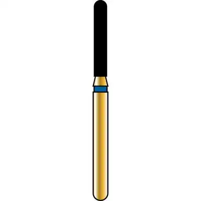 Alpen Multi-Use Multilayer Diamond Bur, FG, Round End Cylinder, #881, 1.4 mm Head, 8 mm Head Length, Medium, Blue, 5/Pk, 881-014M thumbnail 2
