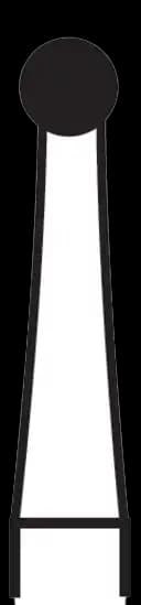 Alpen SteriX Operative Surgical Carbide Burs, FGOS, Round, #6, 1.8 mm, 10/Pk, RS500006 thumbnail 2