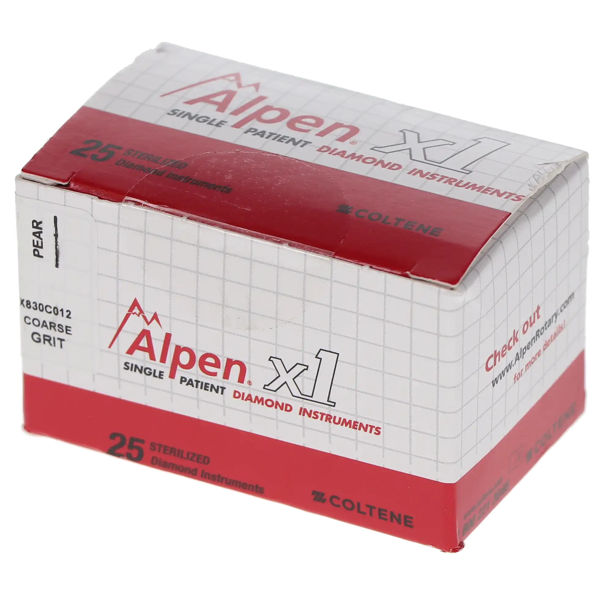 Alpen X1 Single Use Diamond Bur, FG, Pear #830-012C, Coarse, Green, 1.2 mm, 25/Pk, X830C012 thumbnail 12