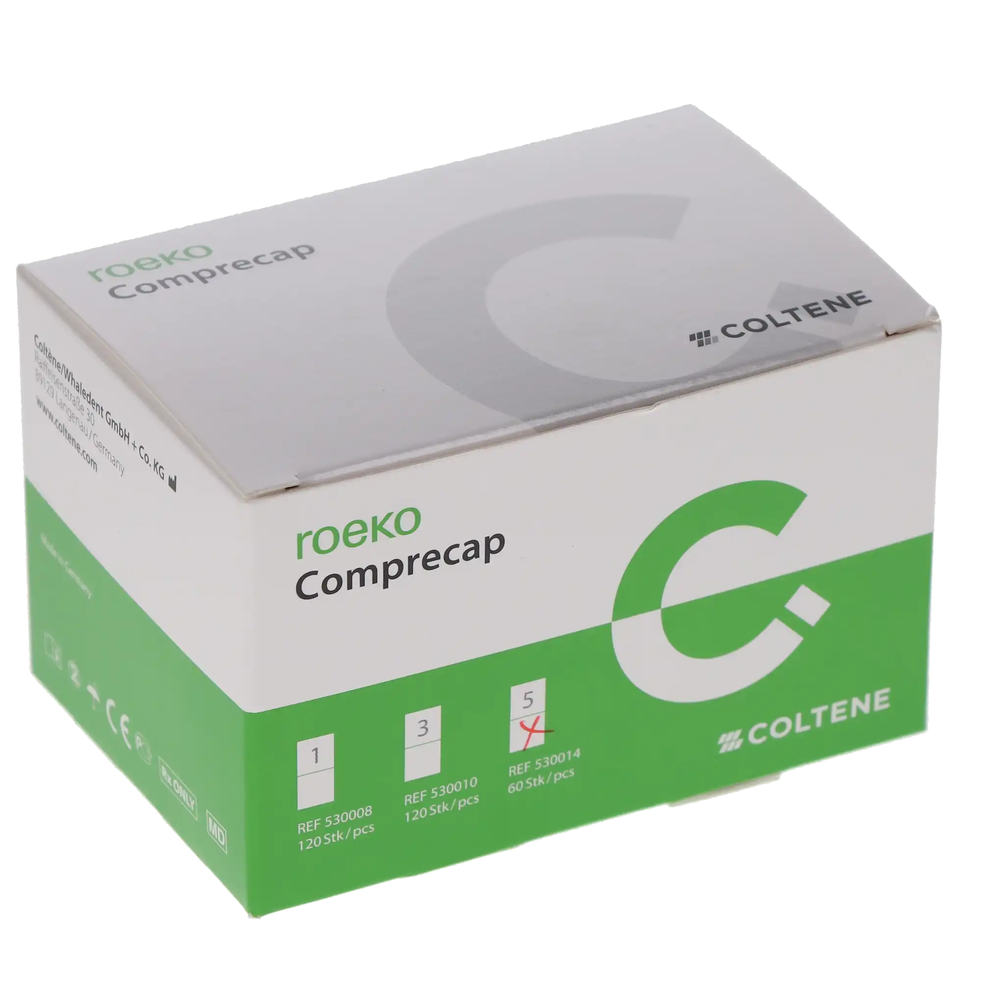 Roeko Comprecap Compression Caps Refill, Size 5, Large, 12.5 mm, Cotton, 60/Pack, 530014 thumbnail 4