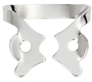 Hygenic Gloss Finish Winged Rubber Dam Clamp #2, Premolars & Upper Incisors, H02761, 1/Pk thumbnail 2