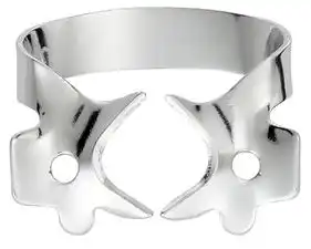 Hygenic HySolate Rubber Dam Clamp, #8A, Winged, Gloss Finish, Small Partially Erupted Molars, 1/Pk, H02759 thumbnail 2
