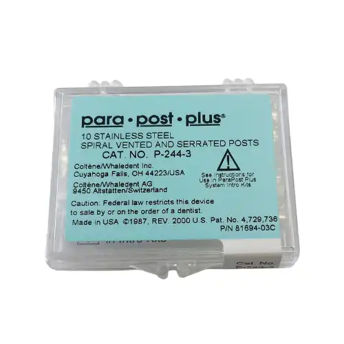 ParaPost Plus Stainless Steel Endodontic Posts, Size 3, 0.036" (0.90mm), Brown, Bulk Refill, 25/Pk, P244-3B thumbnail 3