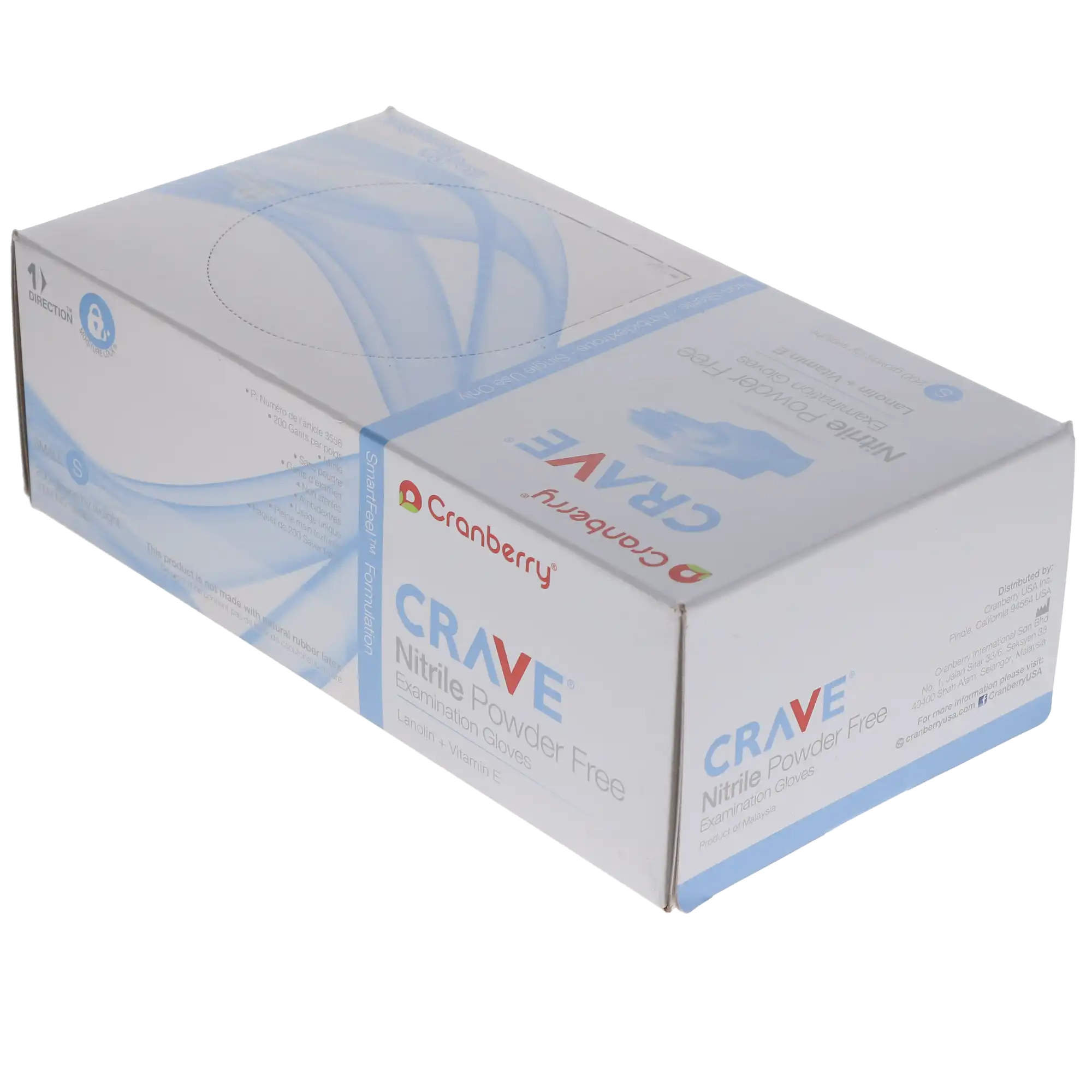 Crave Nitrile Examination Gloves, Powder-Free, Small, Ice Blue, 200/Box, CR3556 thumbnail 11