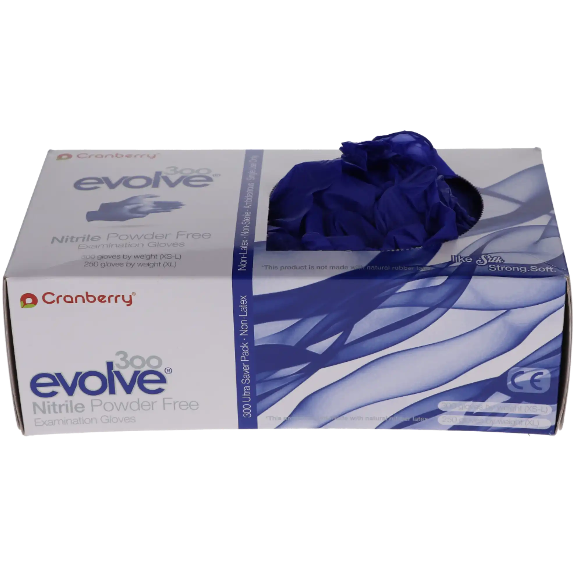 Cranberry Evolve300 Powder-Free Nitrile Examination Gloves, Extra Small, Royal Blue, 300/Box, CR3305 thumbnail 11