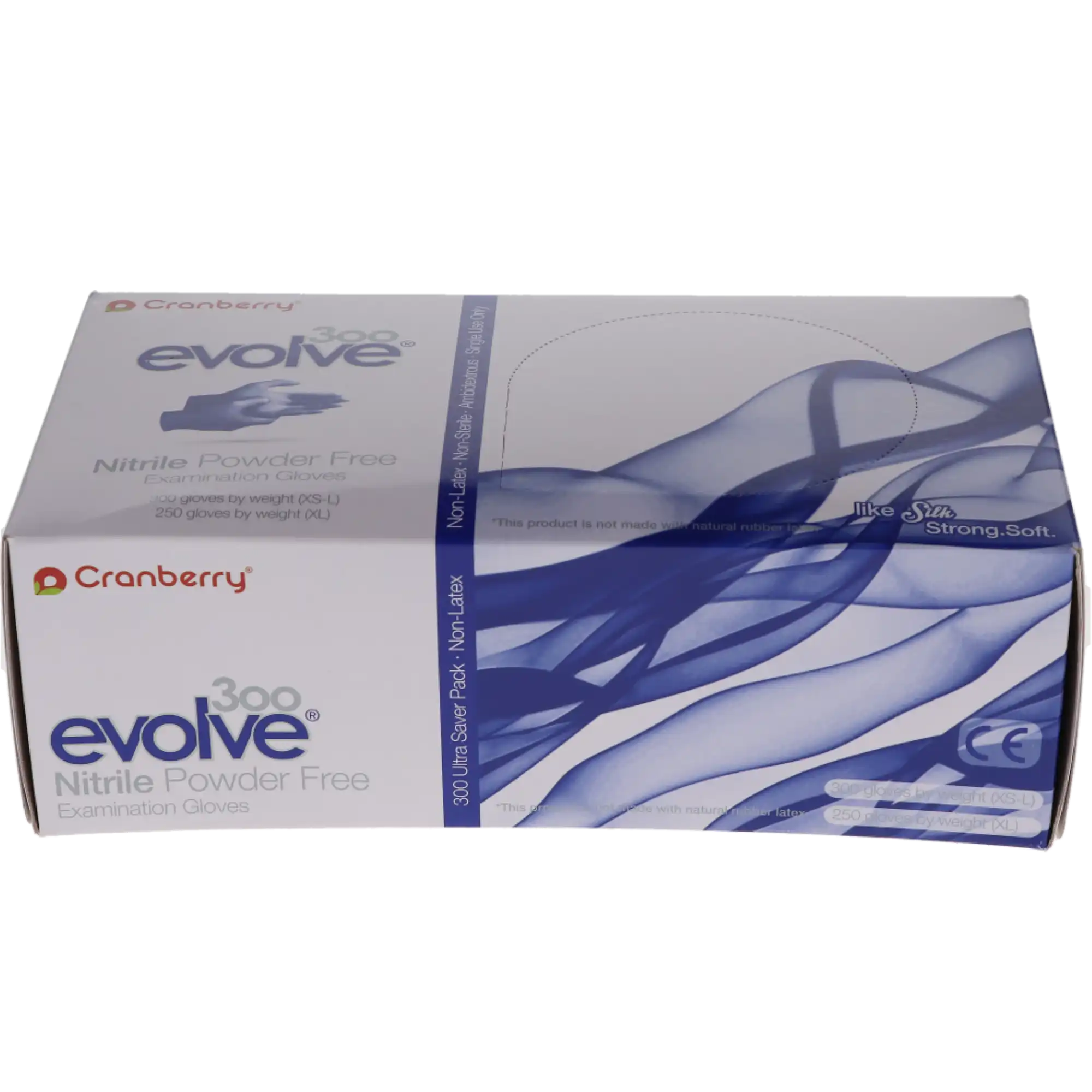 Cranberry Evolve300 Powder-Free Nitrile Examination Gloves, Extra Small, Royal Blue, 300/Box, CR3305 thumbnail 12