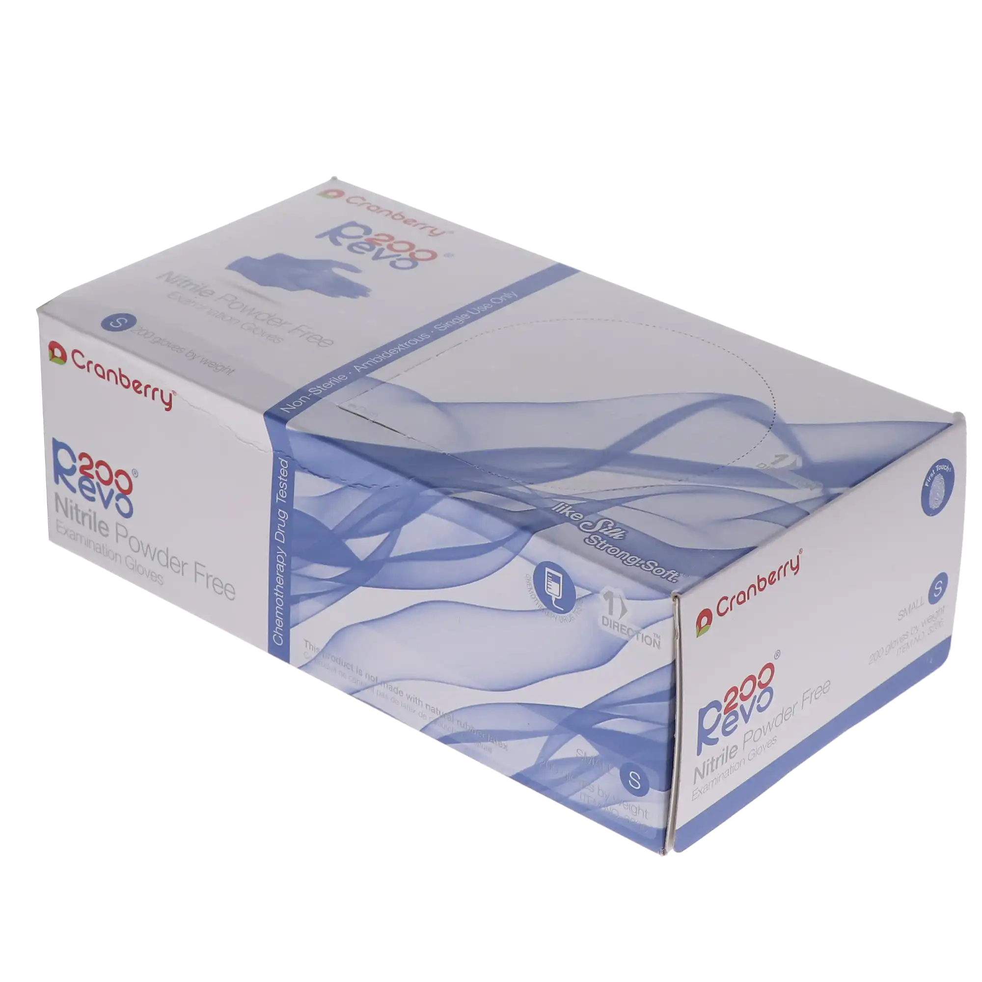 Cranberry Revo200 Nitrile Examination Gloves, Powder-Free, Latex-Free, Small, Dark Blue, 200/Box, CR3206 thumbnail 12