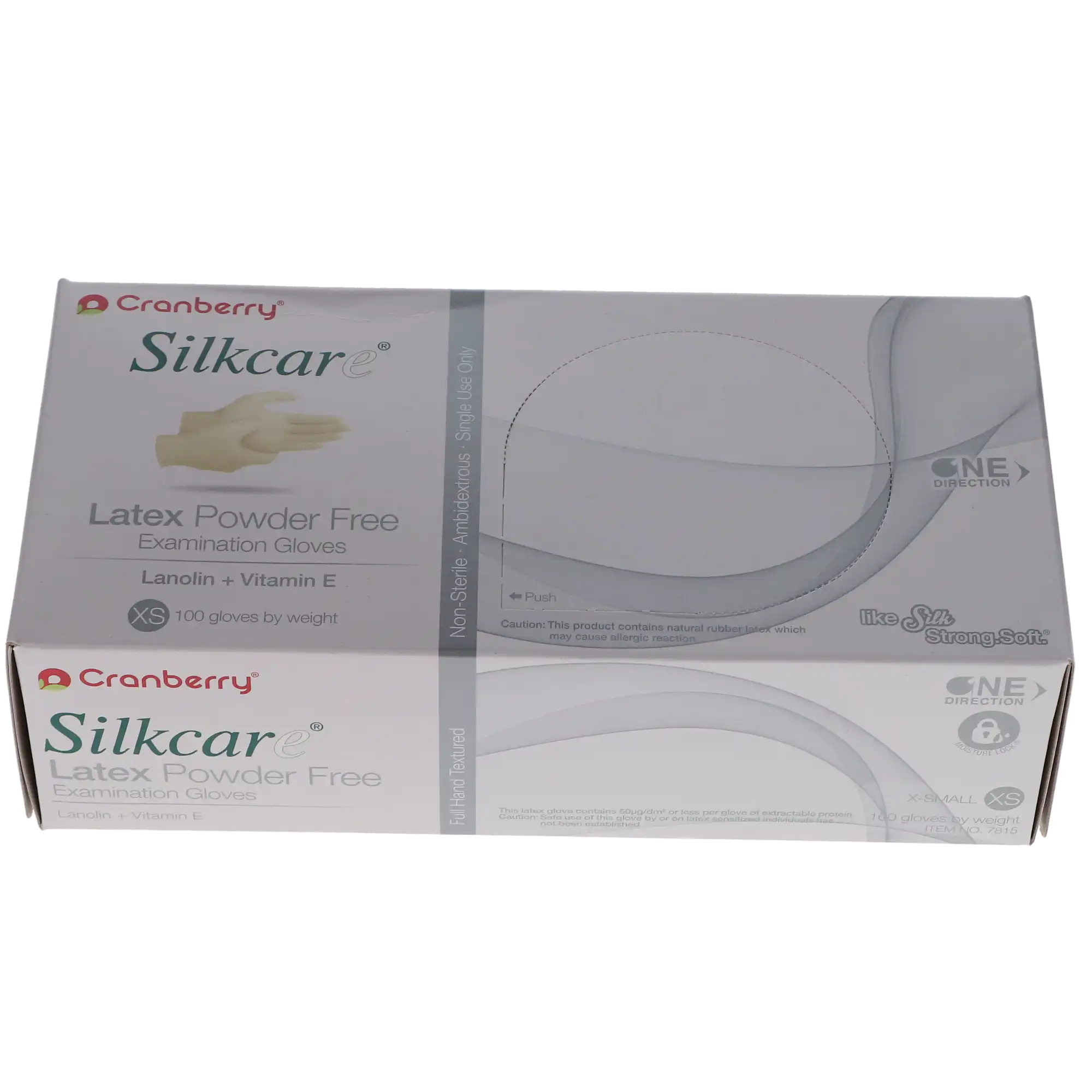 Cranberry Silkcare Latex Powder-Free Examination Gloves, Extra Small, 100/Box, CR7815 thumbnail 11