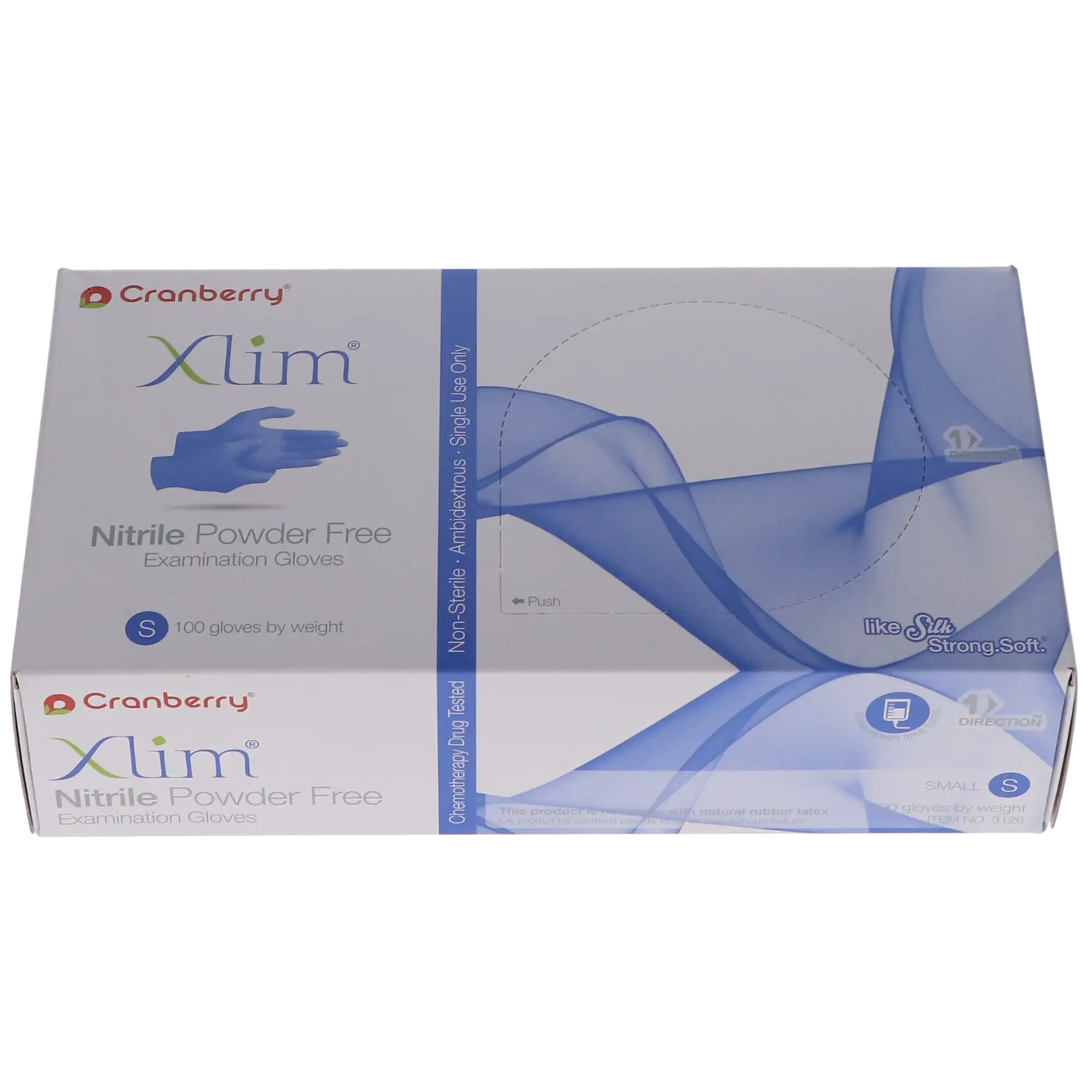 Cranberry Xlim Nitrile Examination Gloves, Powder-Free, Non-Sterile, Small, Neo Blue, 100/Box, CR3126 thumbnail 11