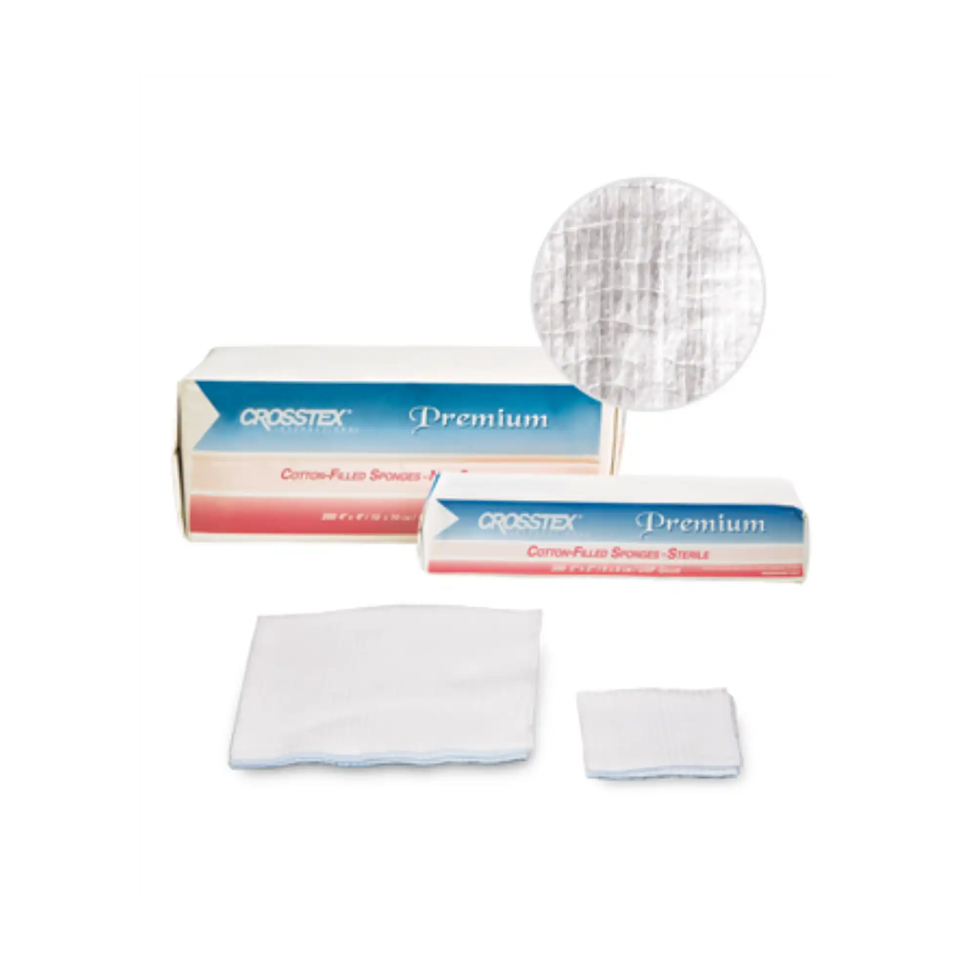 Crosstex Premium Sterile Cotton-Filled Exodontia Sponges, 2" x 2", 4-Ply, 5000/Case, ESCC thumbnail 2