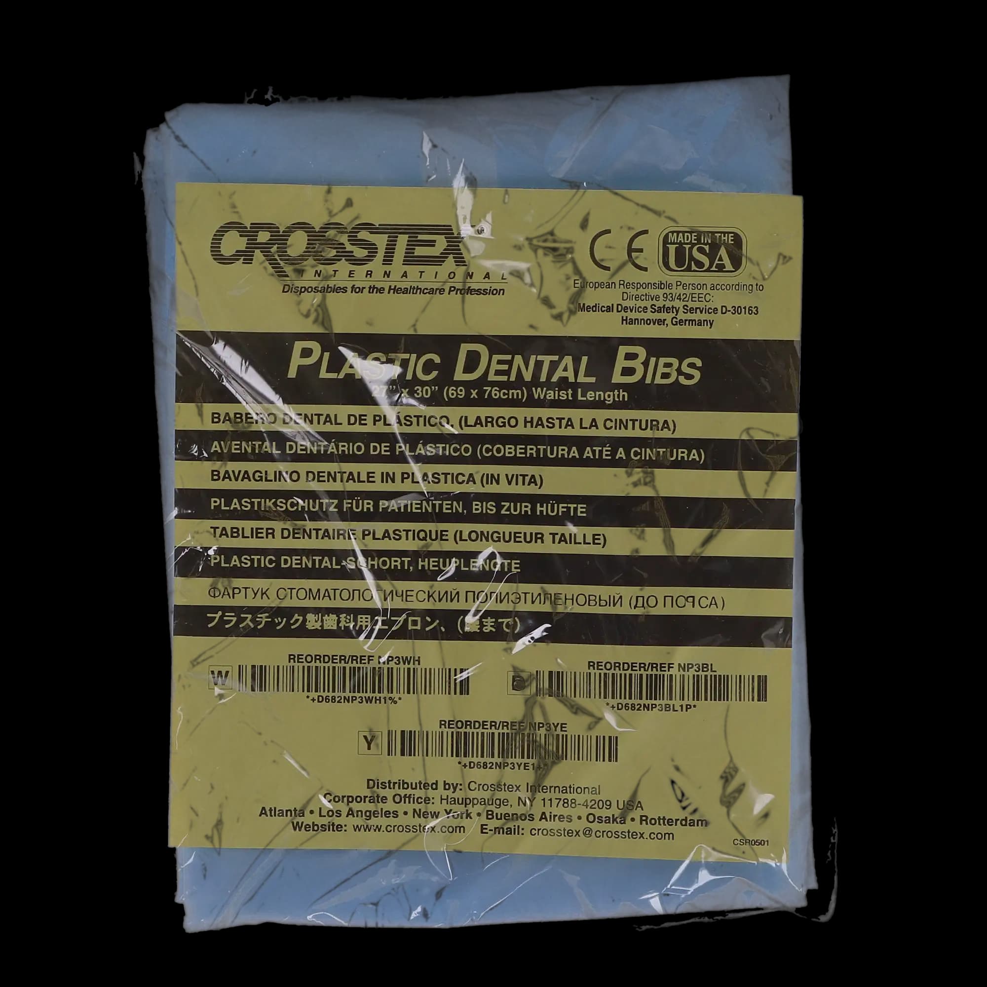 Crosstex Patient Barrier Apron, Plastic, Waist Length, 27" x 30", Blue, NP3BL thumbnail 6