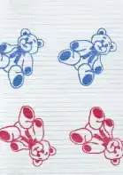 Crosstex PolyBack Patient Bibs, 3-Ply Tissue/1-Ply Poly, 13" x 19", Teddy Bear, 500/Pk, WPXTB thumbnail 2
