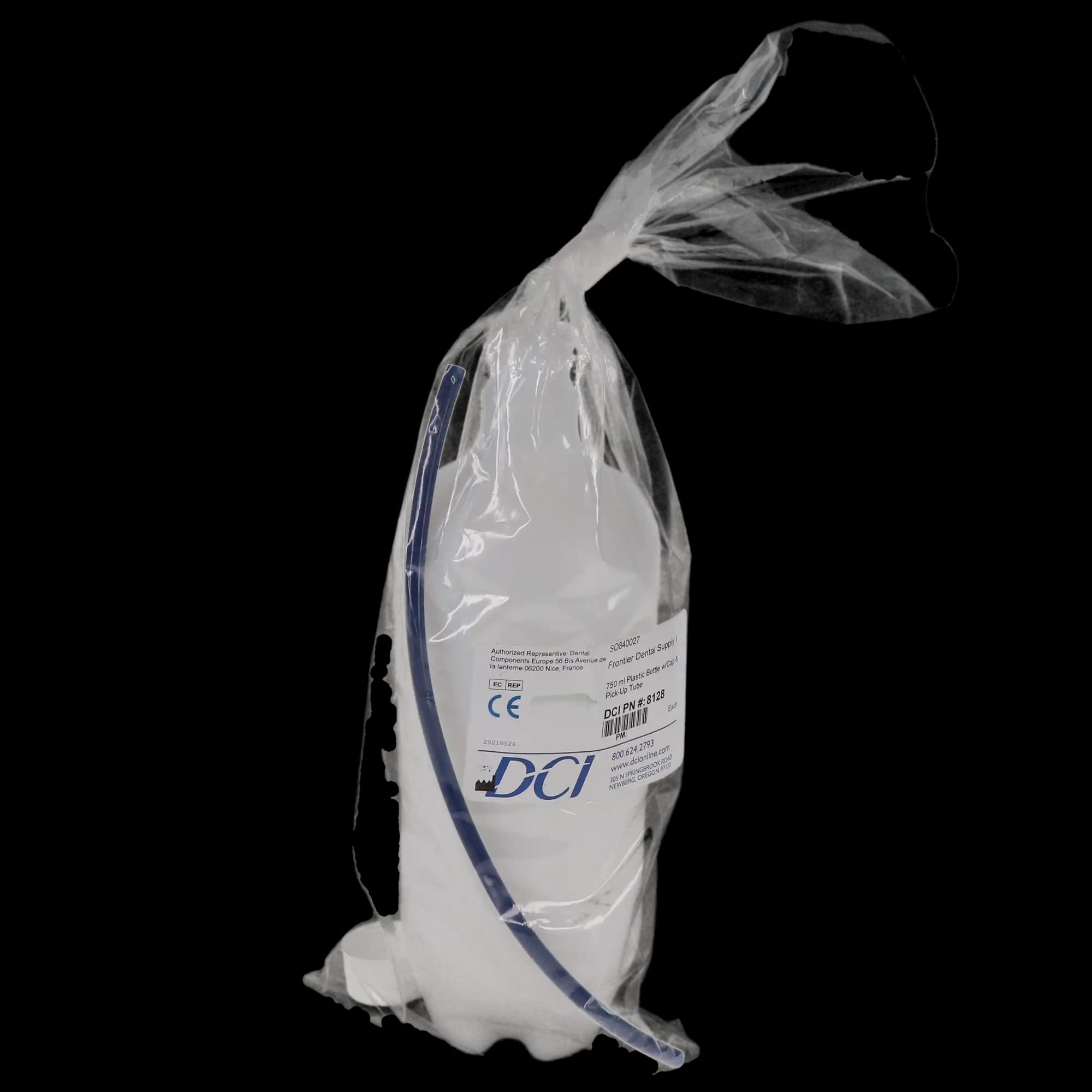 DCI 8128 Water Bottle with Cap & Pick-Up Tube, 750 mL, HDPE, 28 mm Threads, 1/PK thumbnail 5
