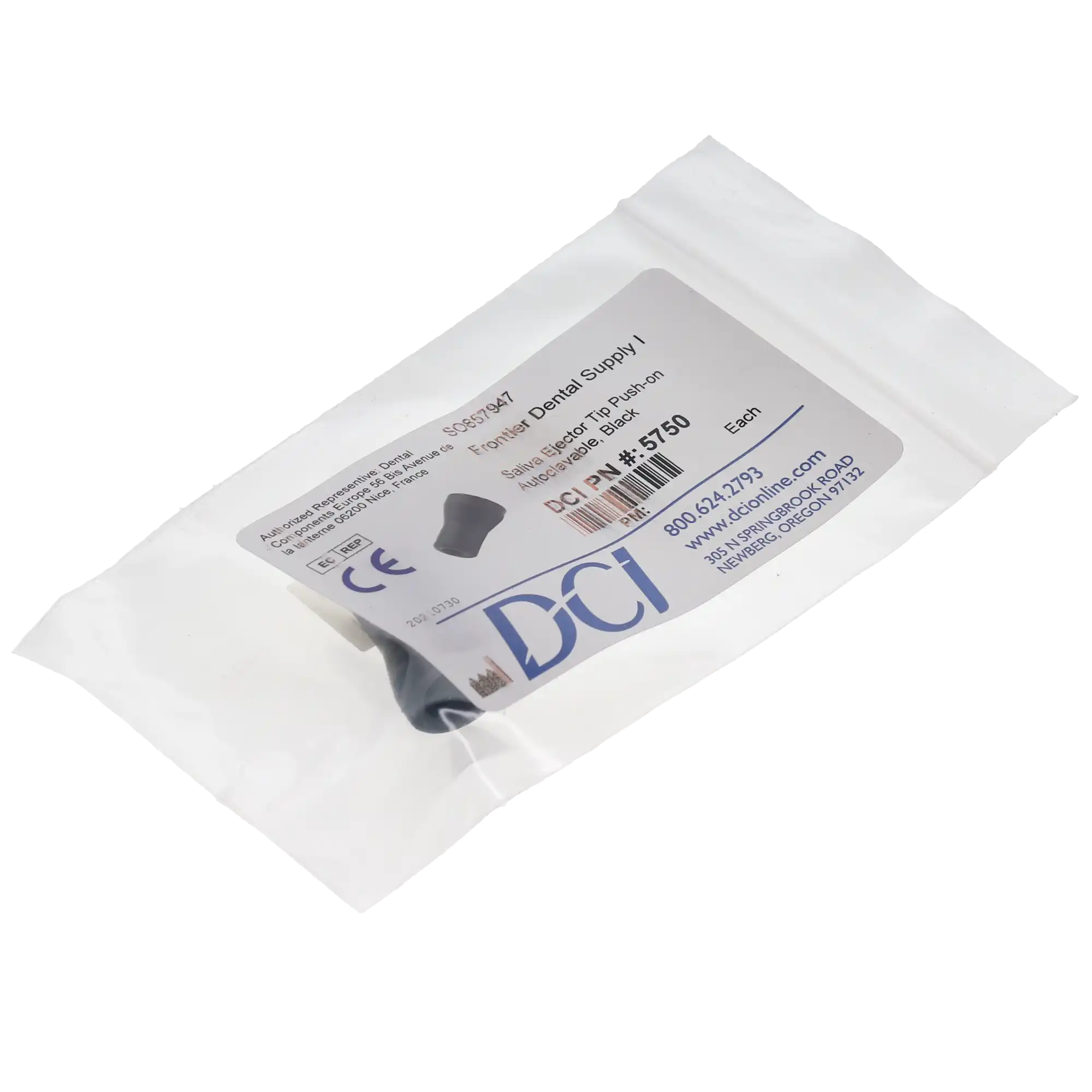 DCI International Push-On Saliva Ejector Tip, Black, Autoclavable, Latex-Free, Plastic, 1/Pk, 5750 thumbnail 5