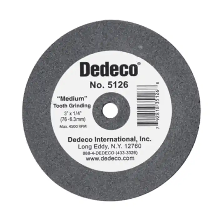 Dedeco Traditional Lathe Wheel, Black Medium, 3" x 1/4", Single Wheel, 5126 thumbnail 2