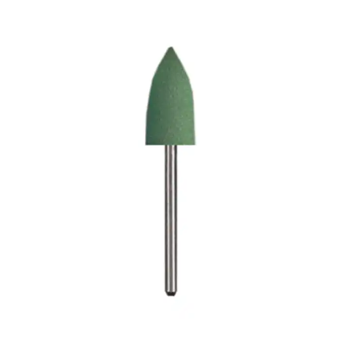 Dedeco Classic Midget Polishers, Rubber, HP, Flame, #15, Coarse, Green, 12/Pk, 4562 thumbnail 4