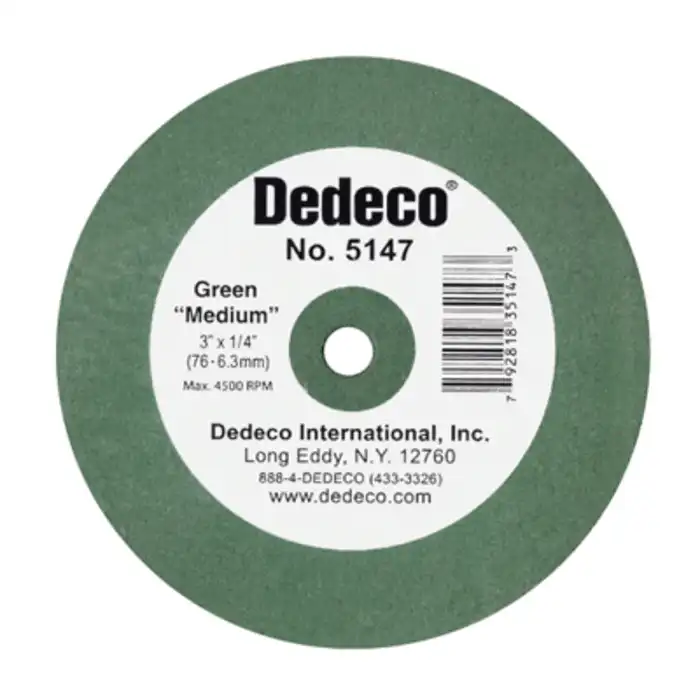 Dedeco Red Acrylic Lathe Wheel, 3" x 3/8", 1/Pk, 5160 - LATHE WHEELS RED ACRYLIC .3 X 3/8 - Image 1