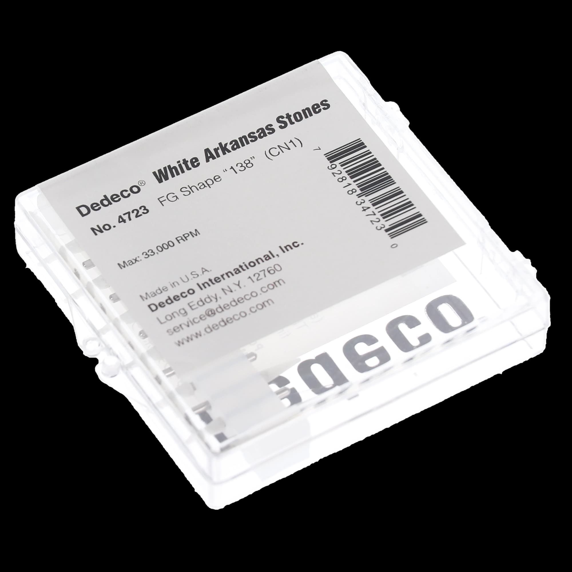 Dedeco White Arkansas Stones, FG, Tapered Pointed Cone #138 (CN1), Aluminum Oxide, 12/Box, 4723 thumbnail 8