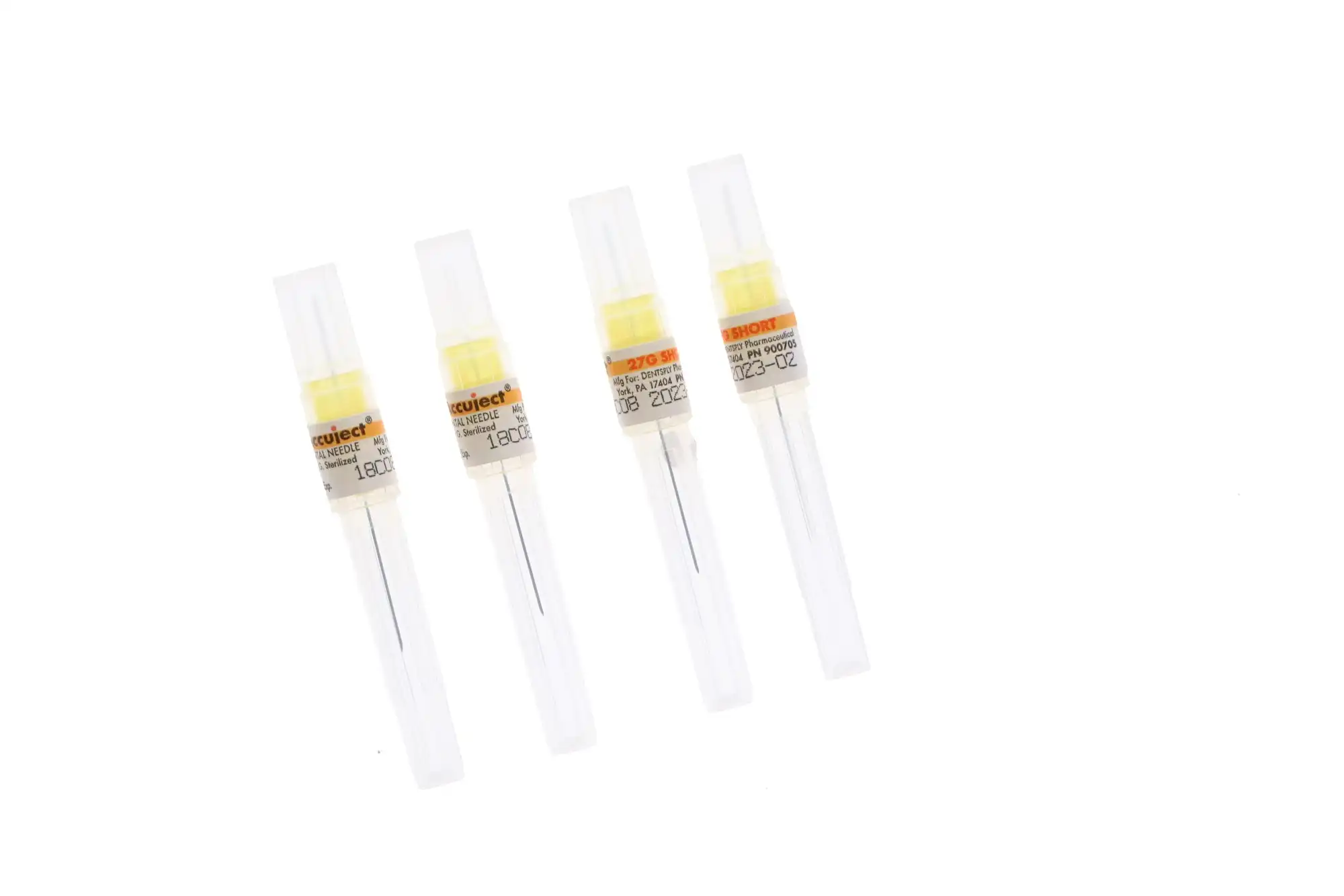Accuject Disposable Dental Needles, Plastic Hub, 27 Gauge Short (21mm), Yellow, Sterile, 100/Box, 900705 thumbnail 10