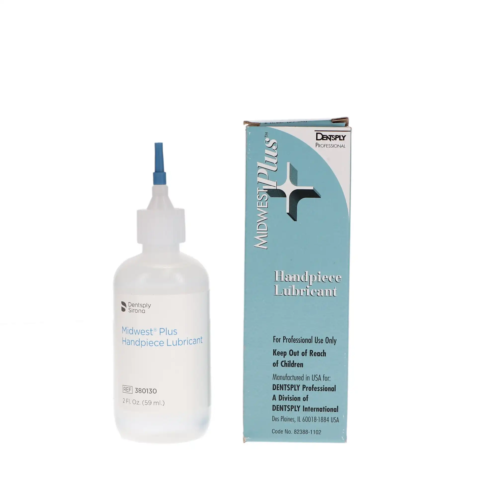Midwest Plus Handpiece Lubricant, 2 oz Dropper Bottle, 380130 - Midwest Plus Lubricant - Image 1