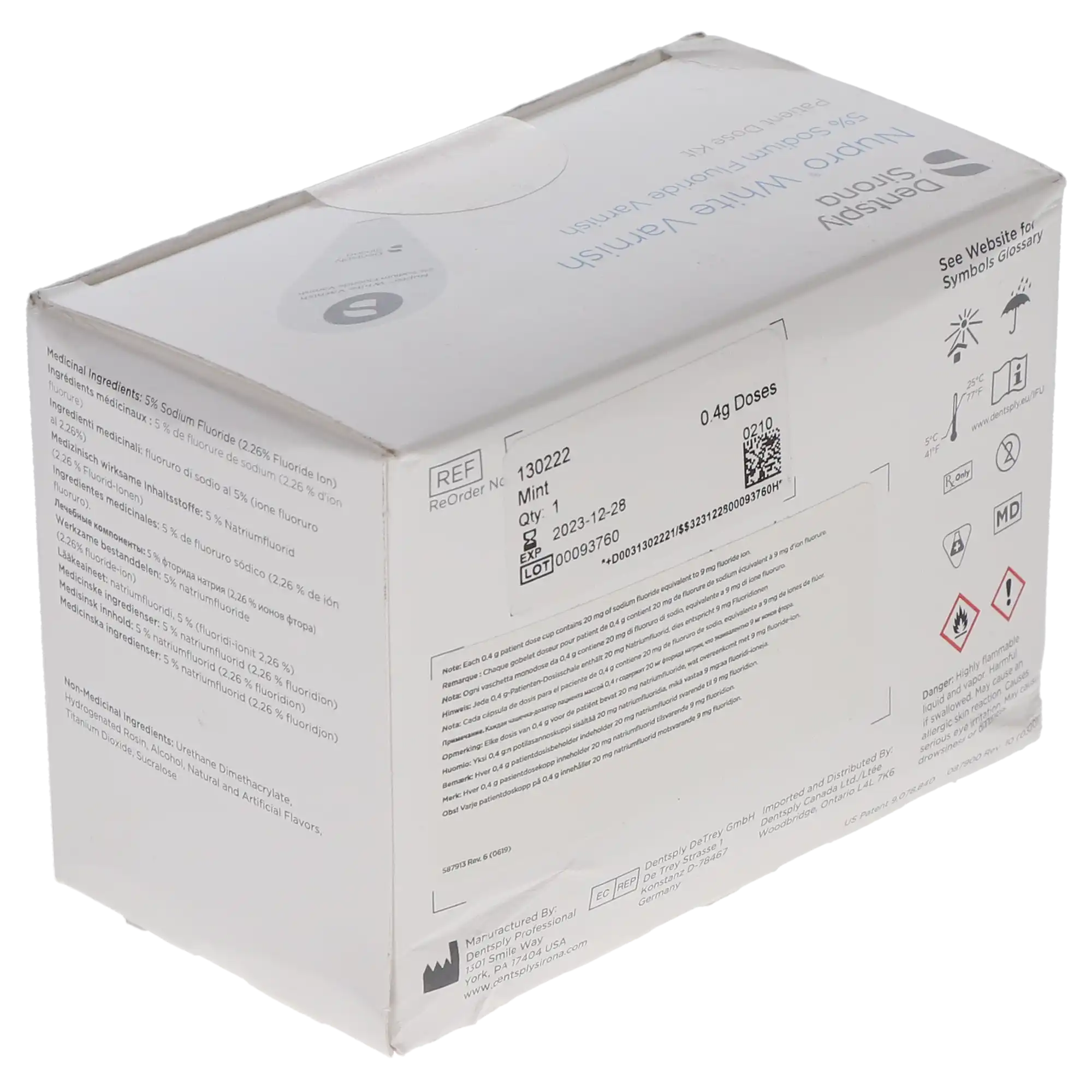 NUPRO® 5% Sodium Fluoride White Varnish, Mint, 0.4 g Unit Dose, 50/Box, 130222 thumbnail 4