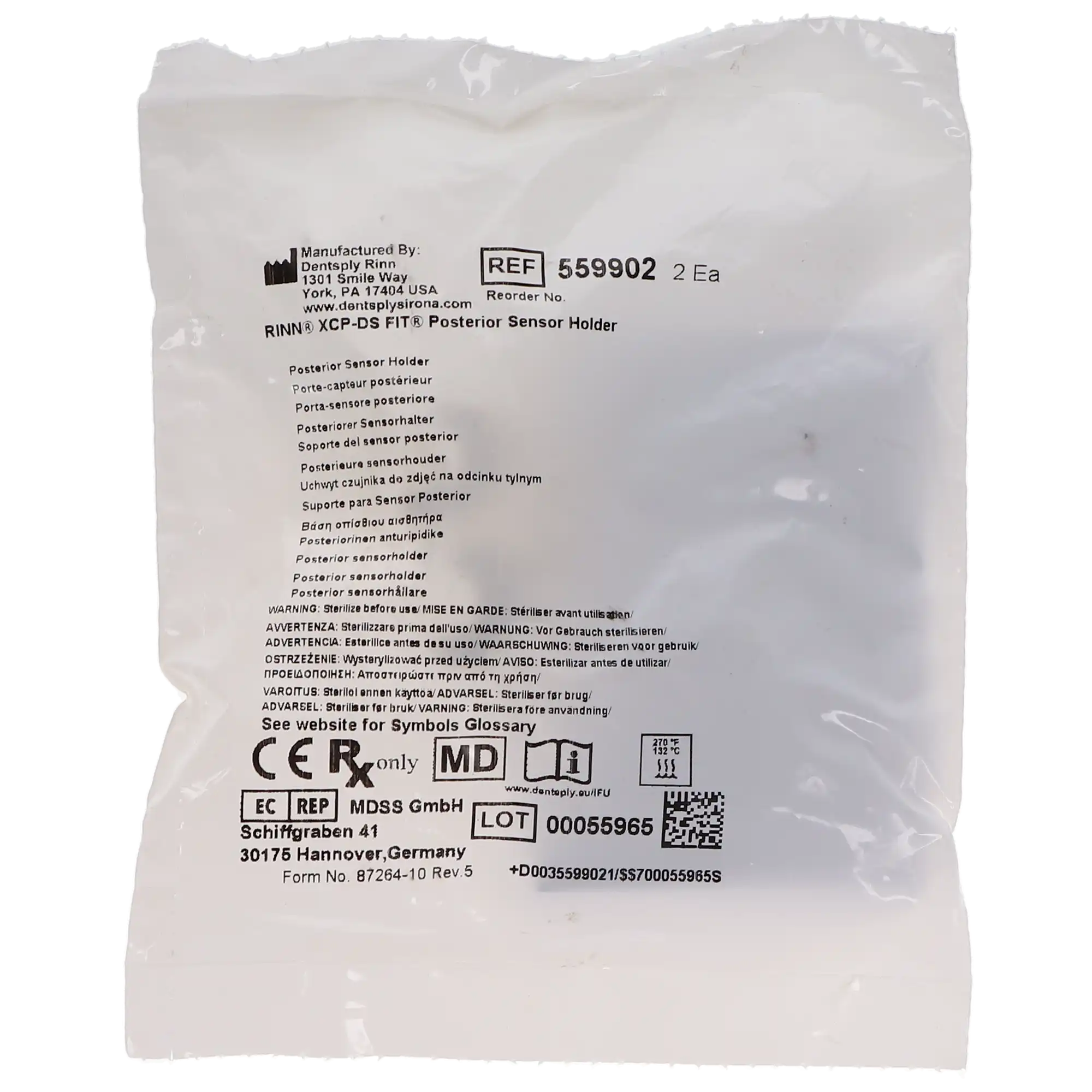 Dentsply Rinn XCP-DS FIT Posterior Bite Block Refill, Yellow, Fits Sensor Sizes 0-2, 2/Pk, 559902 thumbnail 5