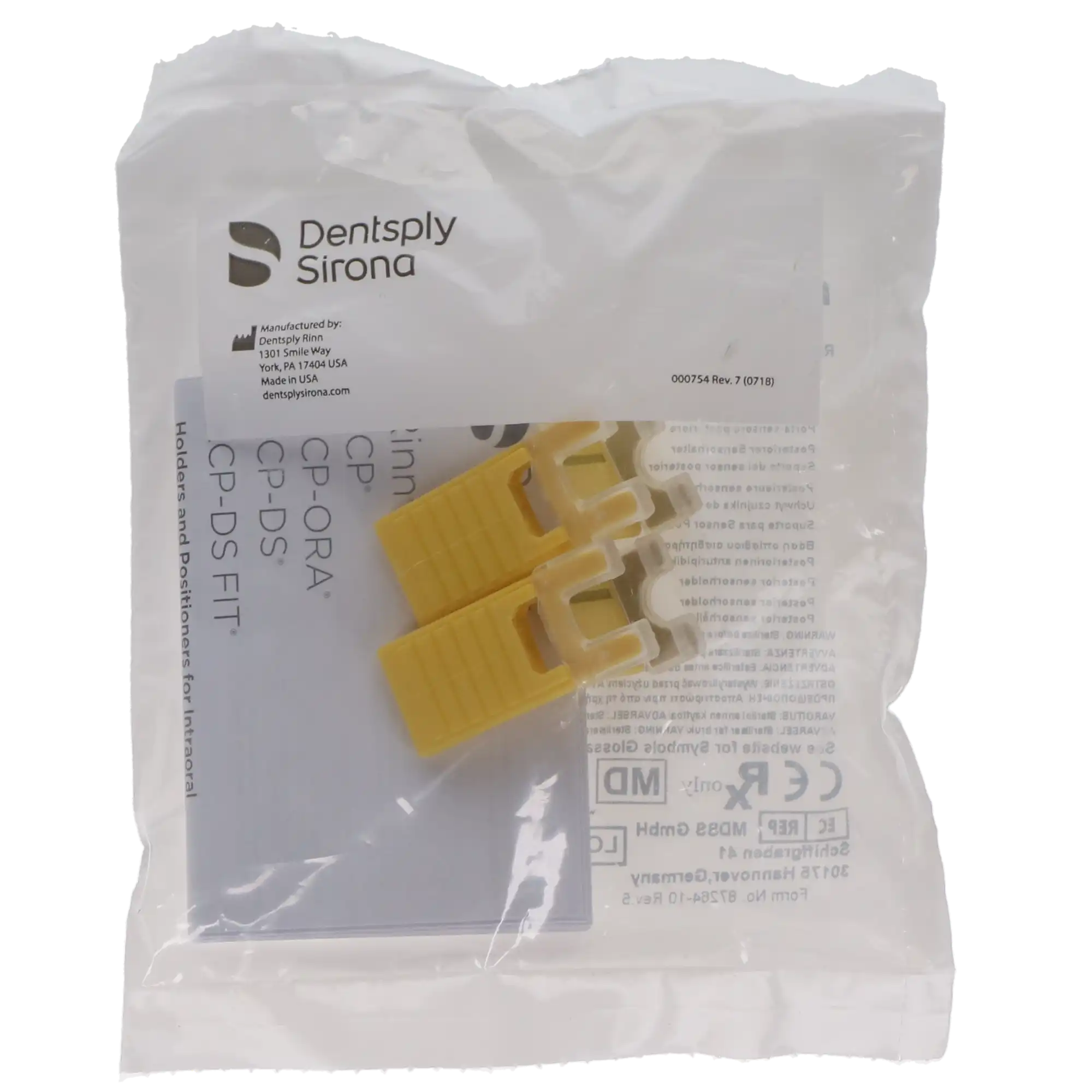 Dentsply Rinn XCP-DS FIT Posterior Bite Block Refill, Yellow, Fits Sensor Sizes 0-2, 2/Pk, 559902 thumbnail 6