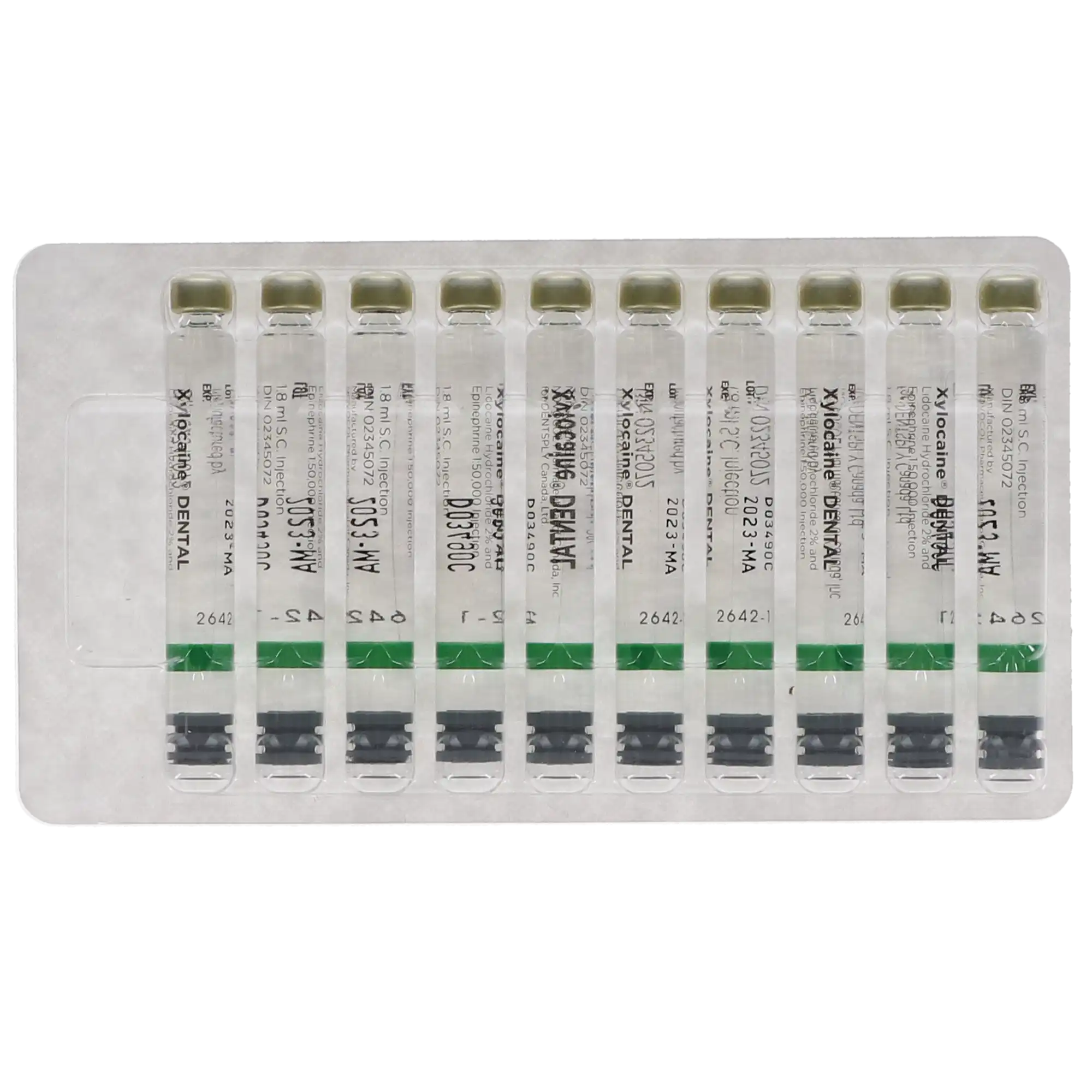 Xylocaine 2% Lidocaine with Epinephrine 1:50,000, Green, 1.7 mL Cartridges, 50/Box, 22216 thumbnail 9