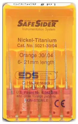 SafeSiders NiTi Endodontic Hand Reamers, 21 mm, #30/.04 Taper, Orange, 6/Pkg, 5021-30/04 thumbnail 4