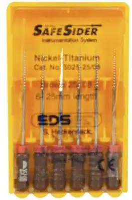 SafeSiders NiTi Hand Reamer, 25 mm, #25/.08 Taper, Brown, 6/Pkg, 5025-25/08 thumbnail 4