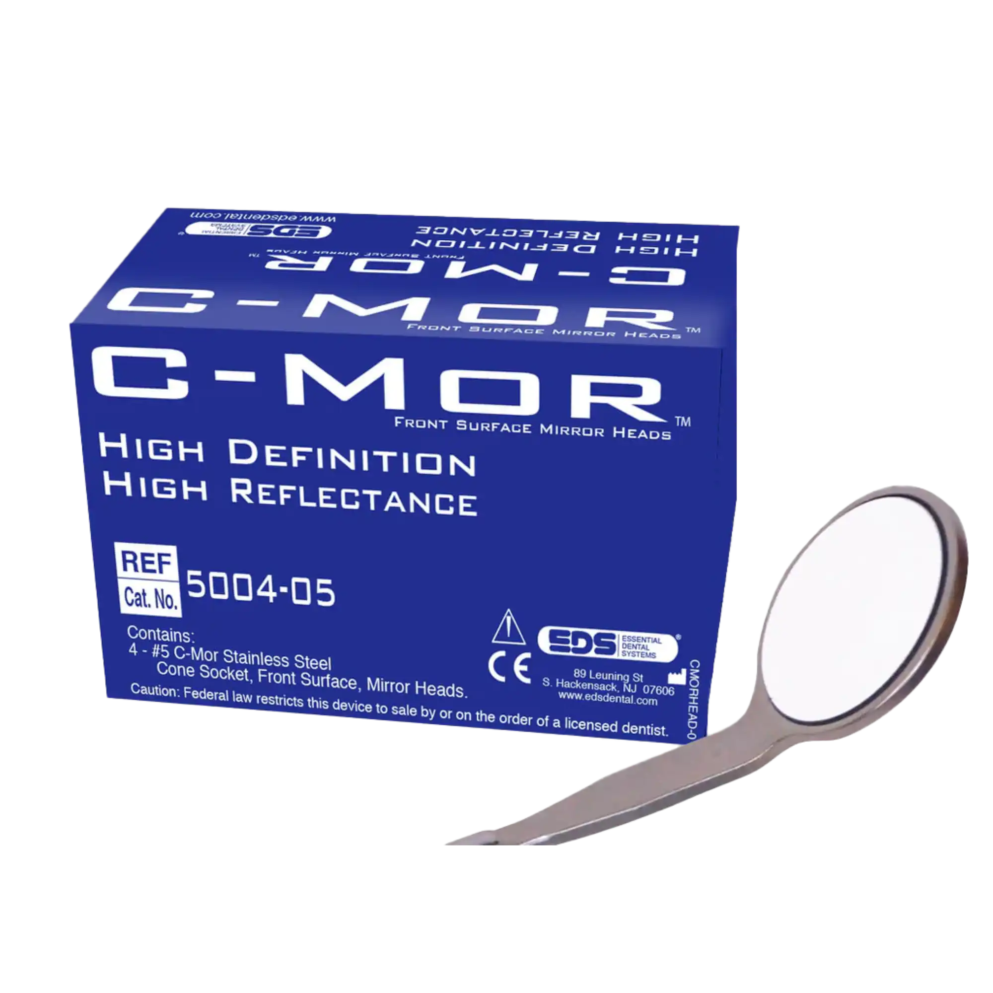 C-Mor Ultra Bright Mirror Heads, Cone Socket, Front Surface, Size #5, Stainless Steel, 4/Pkg, 5004-05 thumbnail 2