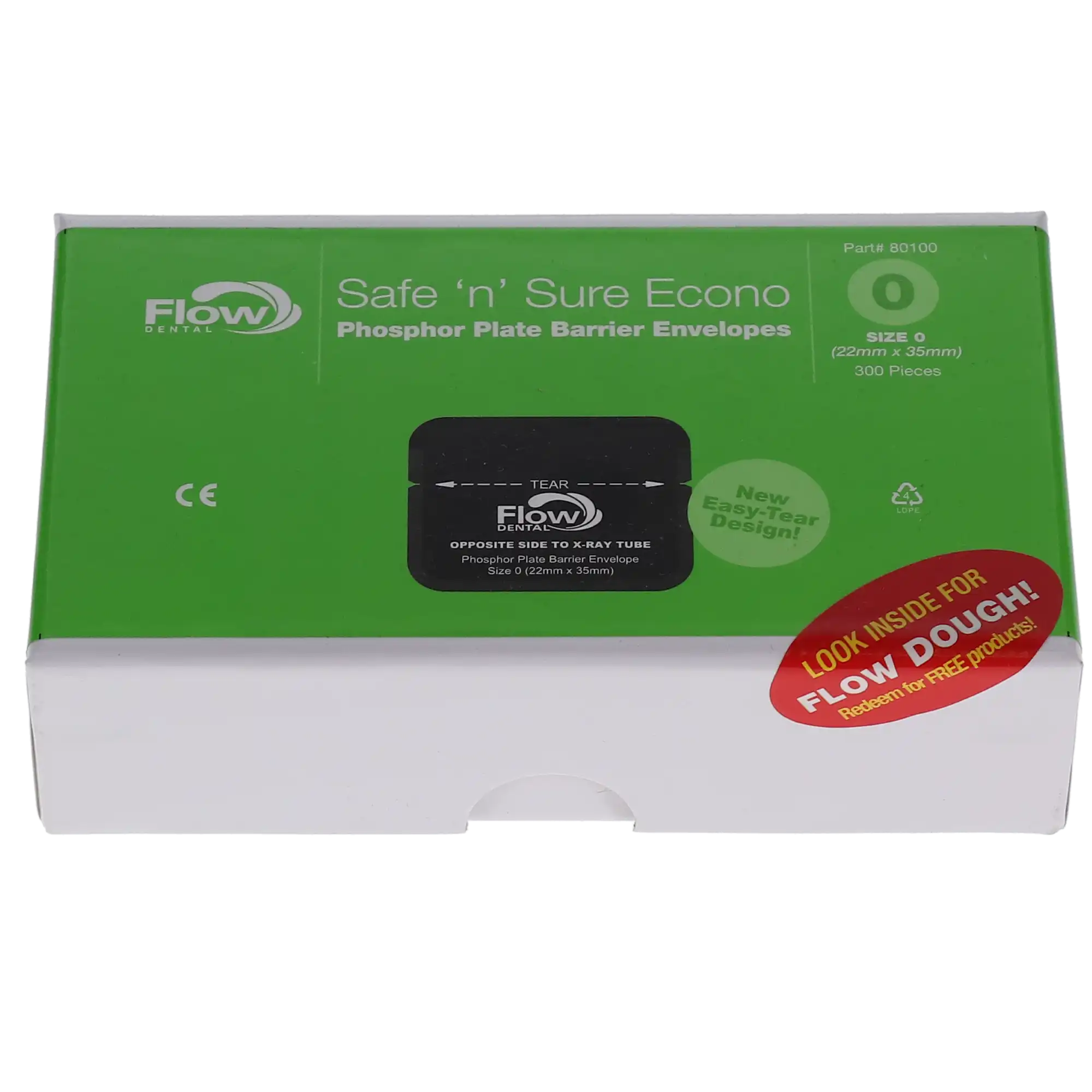 Safe 'n' Sure Econo Phosphor Plate Barrier Envelopes, Size #0, Black, Latex Free, 300/Box, 80100 thumbnail 2