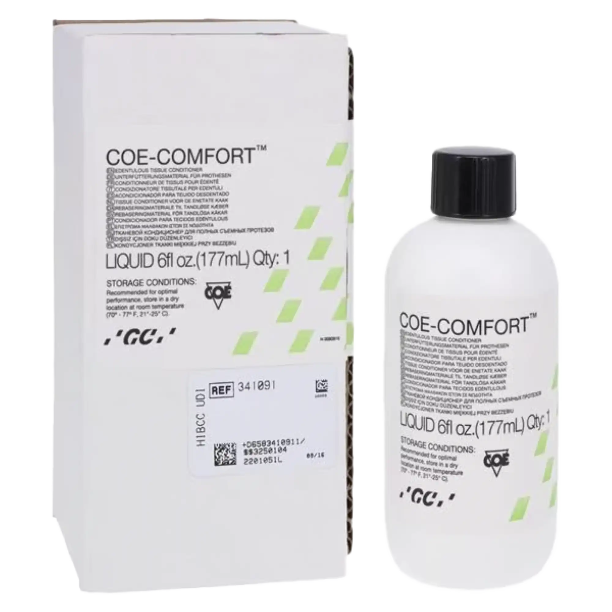 Coe-Comfort Edentulous Tissue Conditioner, Liquid Refill, 6 oz, 1/Pk, 341091 thumbnail 5