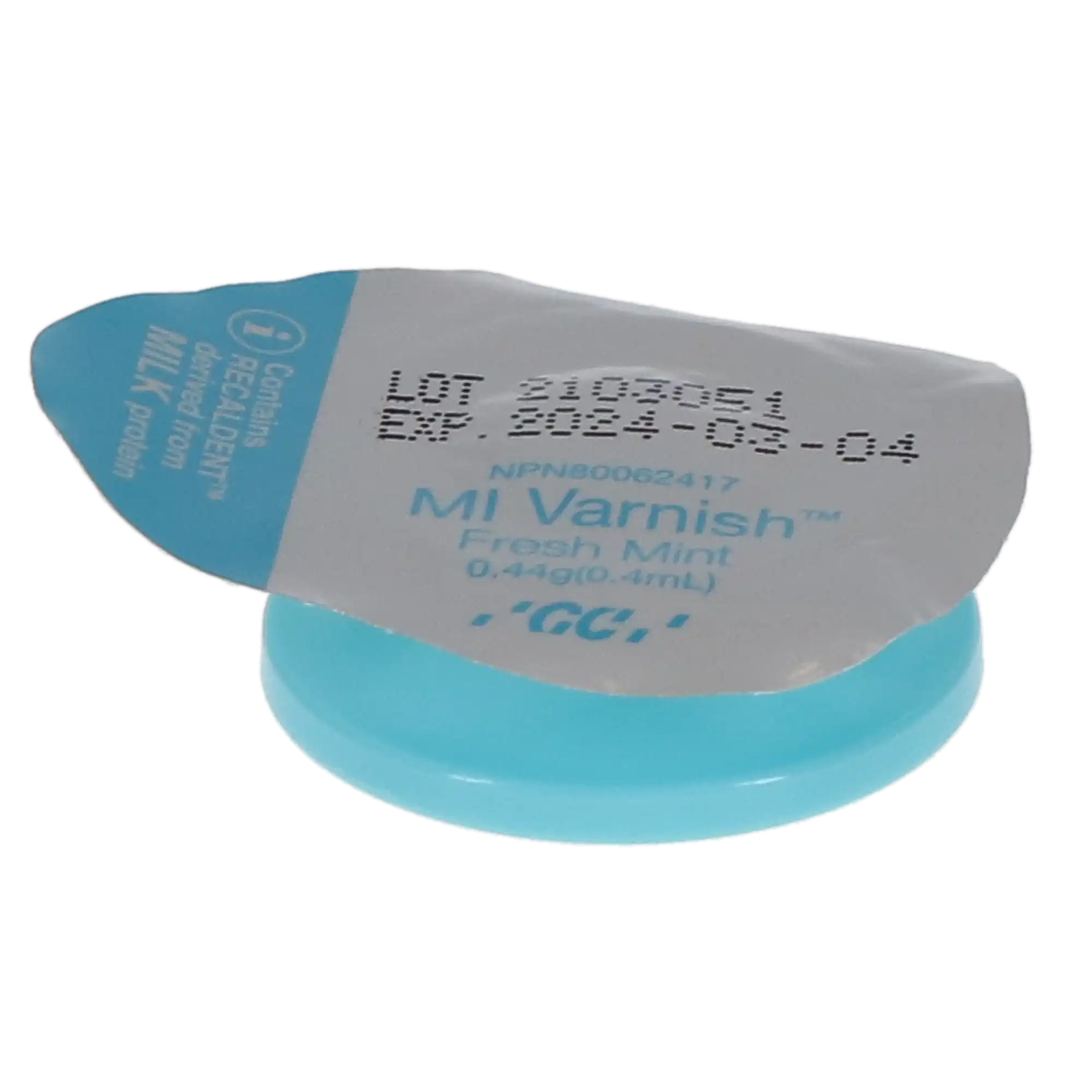 MI Varnish 5% Sodium Fluoride with RECALDENT (CPP-ACP), Fresh Mint, 0.4 mL Unit Dose, 50/Pack, 442505 thumbnail 9