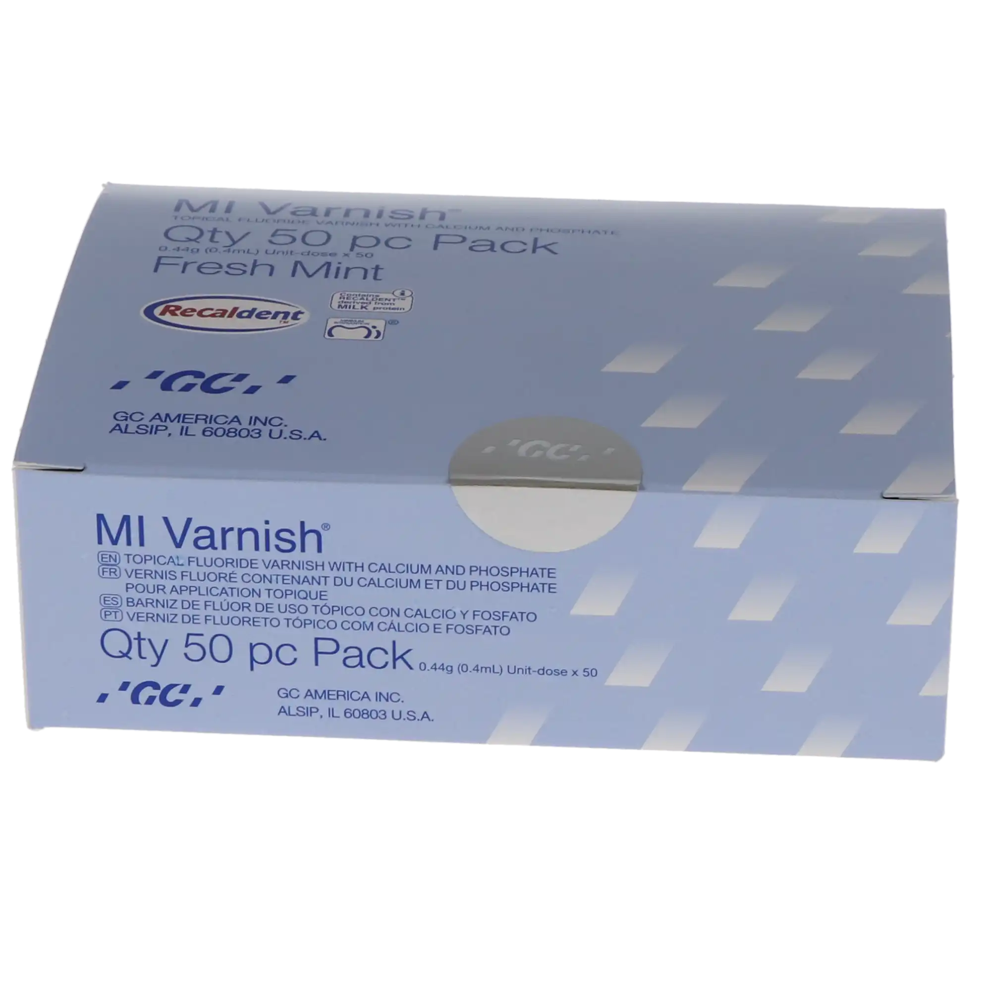 MI Varnish 5% Sodium Fluoride with RECALDENT (CPP-ACP), Fresh Mint, 0.4 mL Unit Dose, 50/Pack, 442505 thumbnail 10